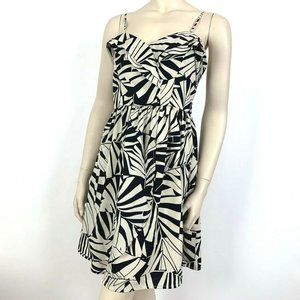 BILLABONG Dress Short Size Large L Printed Black & Tan Sundress EUC